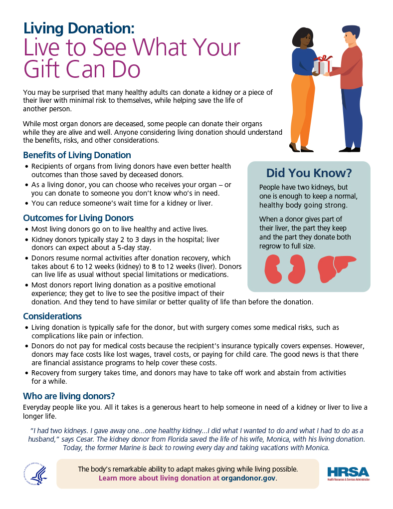 Living Donation: Live to See What Your Gift Can Do